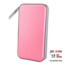 CD DVD Cases 96 Capacity Disc Storage Binder for Car Light Pink