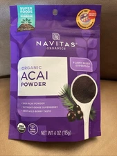 Navitas Organics, Acai Powder 4oz Pouch, BB 8/26