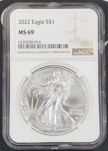 2022 American Silver Eagle - 1 oz .999 Fine Silver - NGC Graded MS 69
