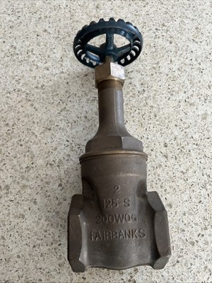 NOS BRONZE BRASS FAIRBANKS 2  125-S 200 WOG GATE VALVE 0252 SOLID WEDGE