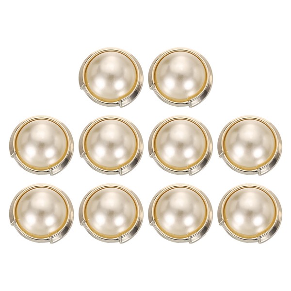 10 StüCk Gold PerlenknöPfe 20Mm Kunststoff Rund FüR NäHen Basteln #9-image