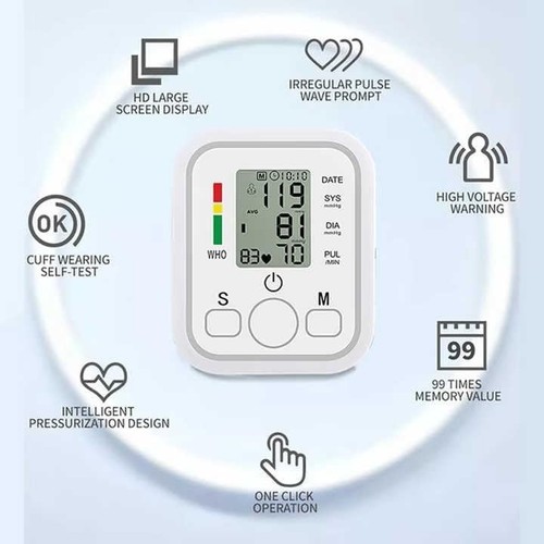 Monitor digital de presión arterial para brazo con pantalla LCD y memoria de 2x9 - Imagen 5 de 6