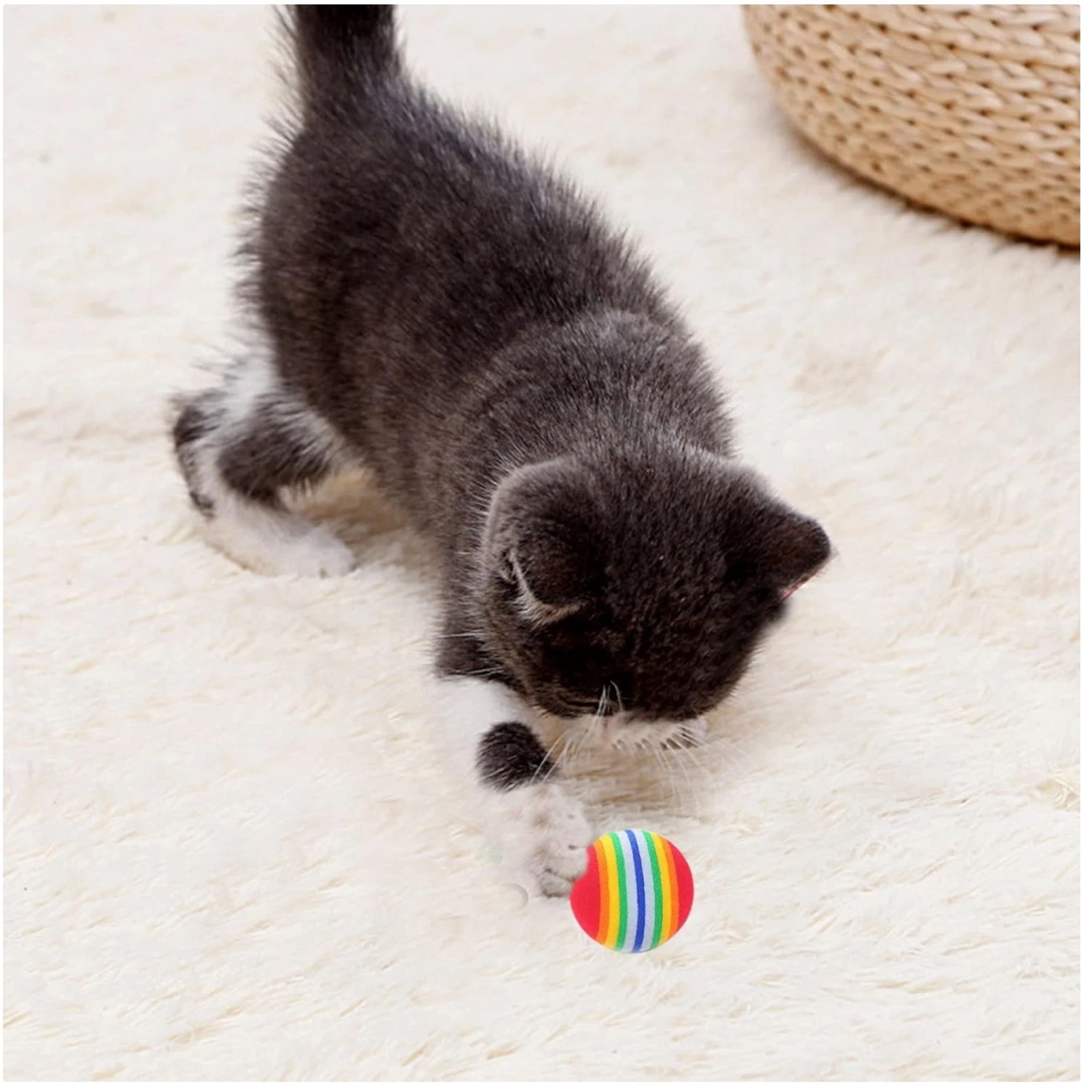 Foam Cat Balls Bulk - Colorful Interactive Kittens Toys