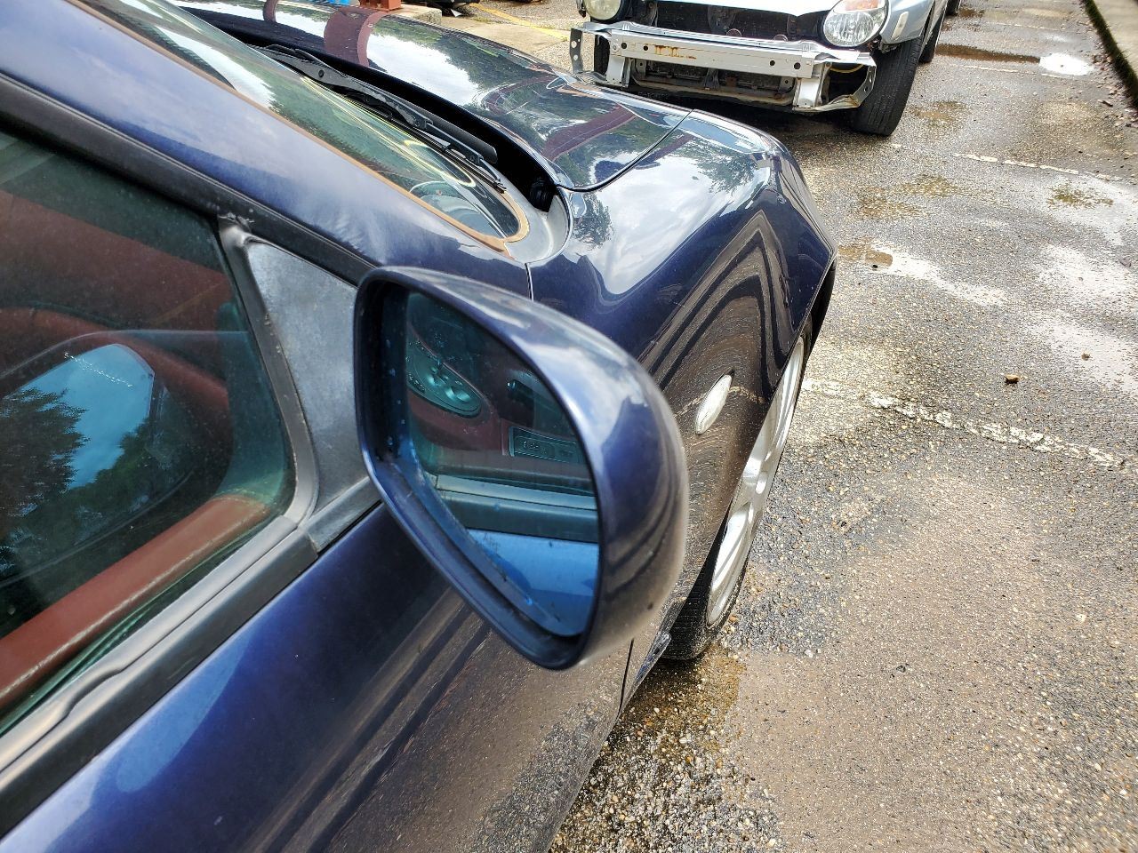 2003 Maserati Spyder Cambiocorsa OEM Blue Nettuno Left Side View Door Fading