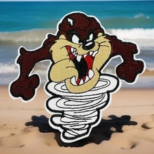 🔥 Looney Tunes Taz Tasmanian Devil Embroidered Iron On Patch Cartoon FREE SHIP