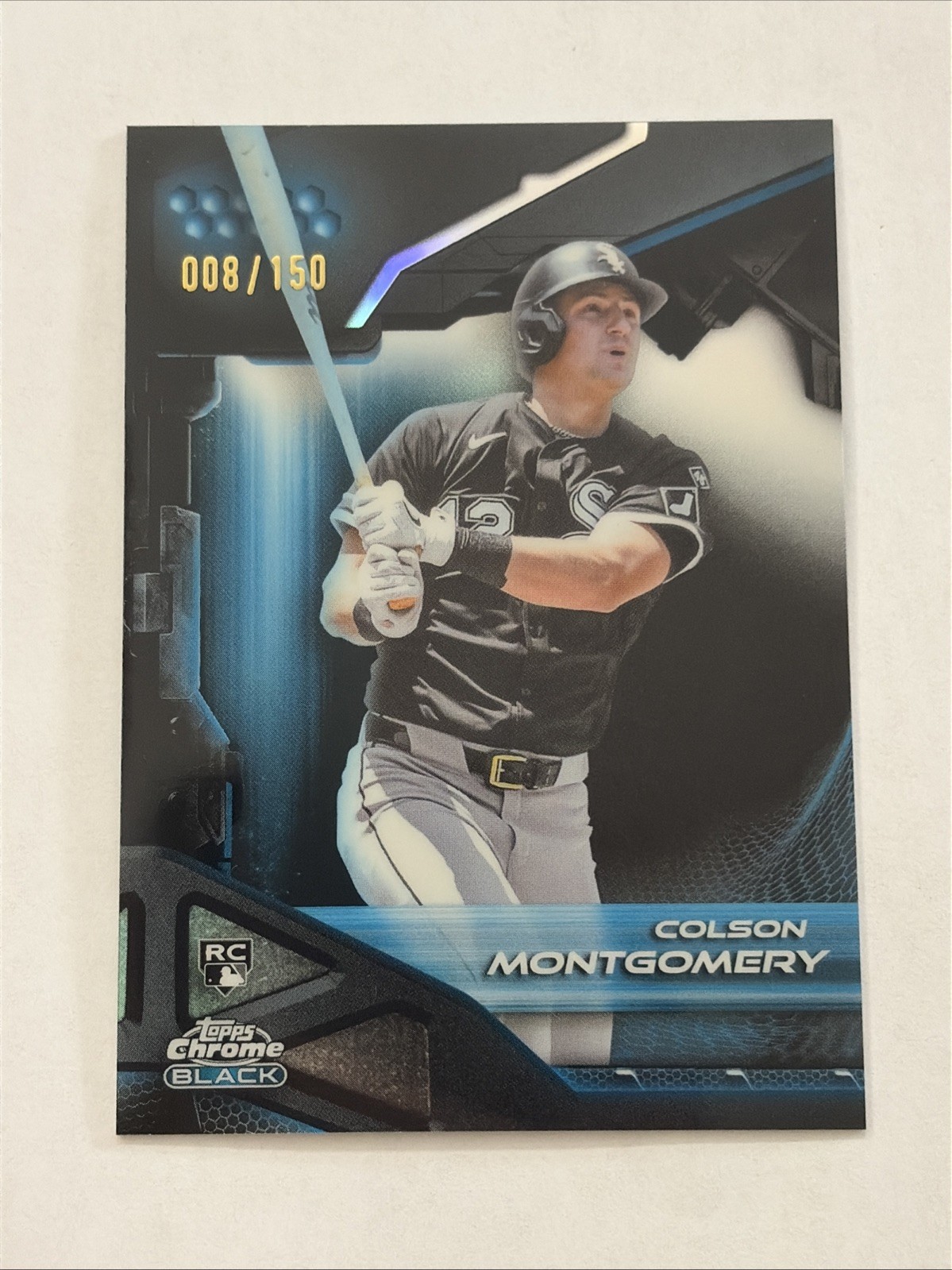 2026 Topps Chrome Black Colson Montgomery RC Blue Refractor #/150 White Sox