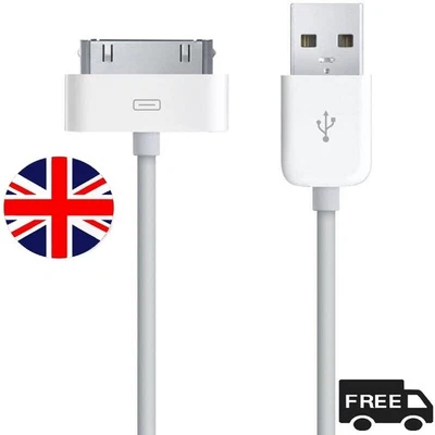 Charging Cable Charger Lead for Apple iPhone 4,4S,3GS,iPod,iPad2&1 UK