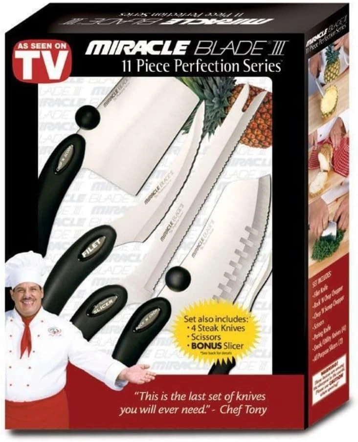 Miracle Blade III 11pc Set Retail Box Perfection Series 11-Piece Knife
