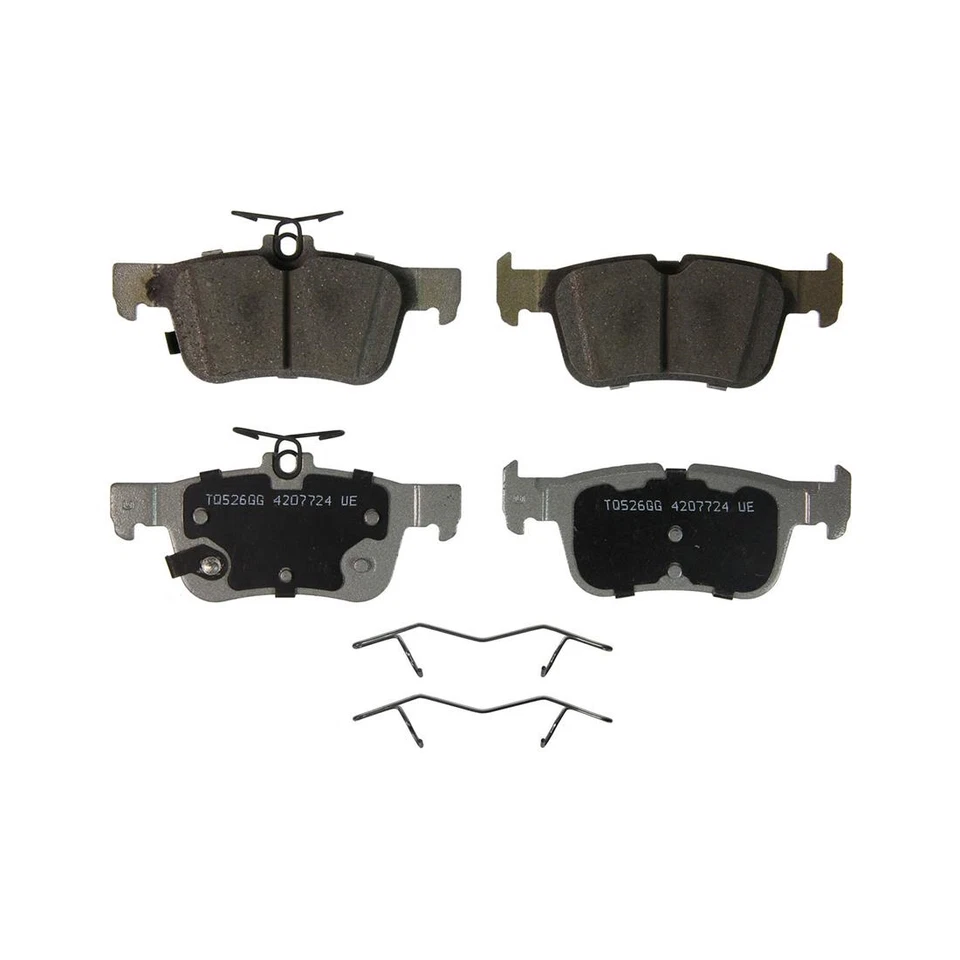 Rear Disc Brake Pad Set Disc Brake Rotor fits 2014-2018 Ford Fusion - Image 3 of 4