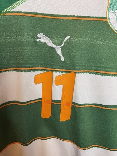 2010/11 Africa World Cup FIFA Drogba Jersey #11 Cote Divoire Green Adult M - Picture 2 of 11