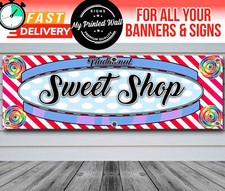 SWEET SHOP Banner, for Shop, Kiosk, Traditional Sweets, Olde Fashioned Sweets