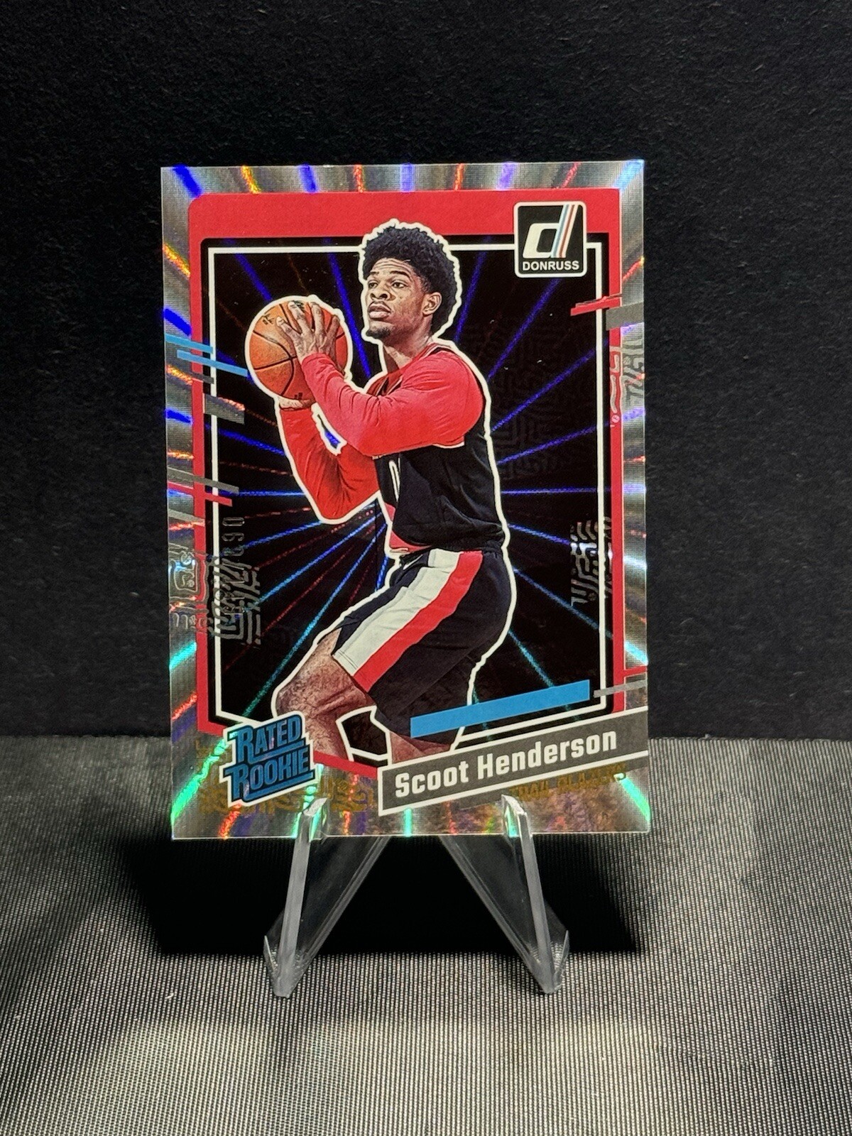 Scoot Henderson 2023-24 Donruss Rated Rookie #250 Silver Holo Laser 69/149 RC