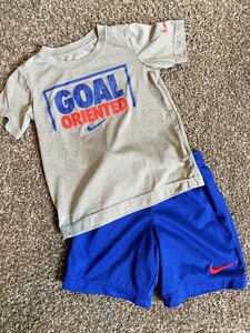 blue nike short set