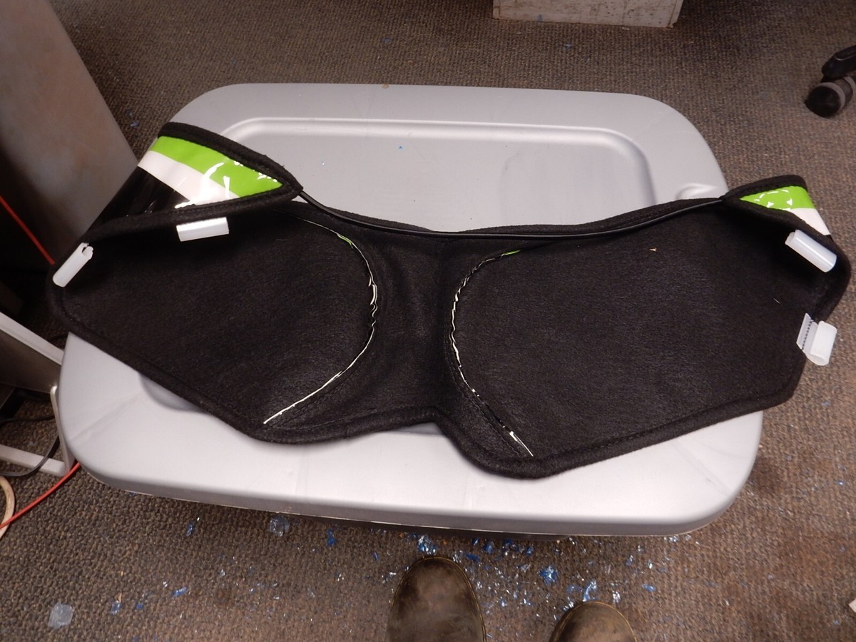 NOS Kawasaki Black Green & White Fuel Gas Tank Cover ZX6 K53001