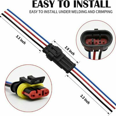 Sell 10 Pcs 2-Pin Way Automobile Electrical Wire Cable Connector Plug Kit Waterproof In CN, China - Foto 2