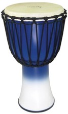 Tycoon Percussion 10 FIBERGLASS ROPE TUNED DJEMBE WITH BLUE AND WHITE FINISH, ..