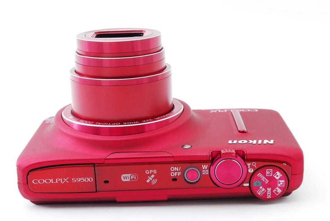 [ Near Mint ] NIKON COOLPIX S9500 (Velvet Red) 18.1 MP 22x Optical Zoom  Digital