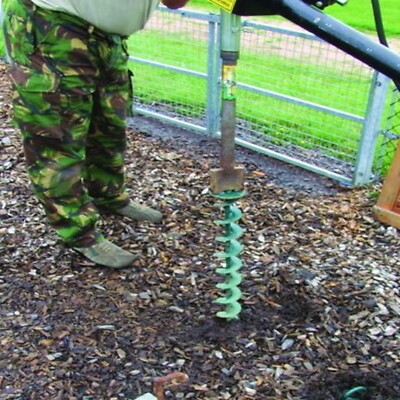 Ashman 15 In. Powder-Coated Steel Ground Anchor With 50 Ft. Of - Foto 3