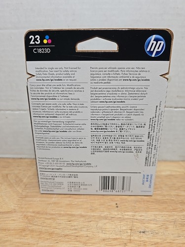 C1823D HP 23 Tri-Color Original Ink Cartridge's (2) lot - Picture 7 of 8