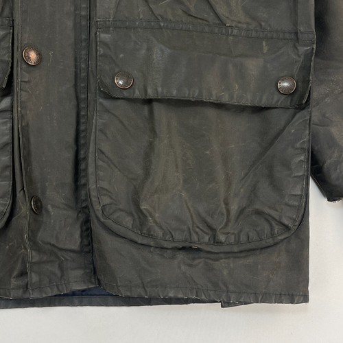 Barbour Bedale Wax Jacket Mens C36 Blue Classic Waxed Vintage 4 Pocket 2 Crest - Picture 12 of 24