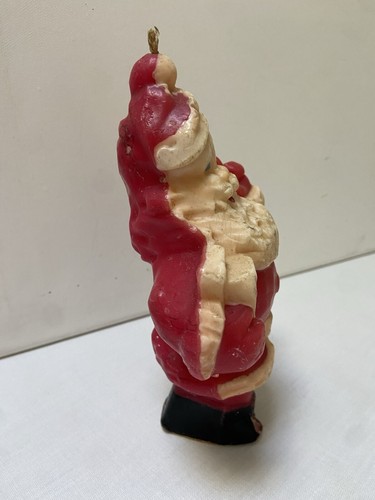 Vtg Gurley Santa Claus Wax Candle Gift Standing Red White 7" Christmas Novelty - Picture 15 of 19