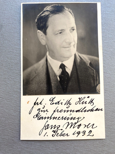 HANS MOSER (†1964) signed Vintage Karte 9x14 Autogramm