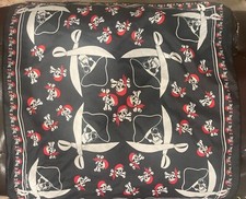 Pirates of The Caribbean bandana Jolly Roger Raider Nation Buccaneer satin scarf