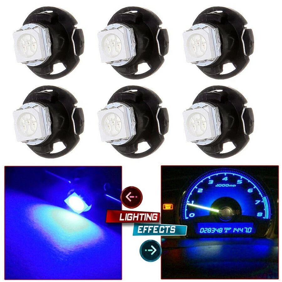 30pcs/lot T4.7 Wedge 5050-SMD Light Bulb Multi-color Car Panel Gauges Lamp Light - Image 3 of 4
