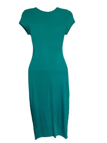 See You Moday Midi Dress Womens Size Large Teal T-shirt Style Body Con - Picture 3 of 8