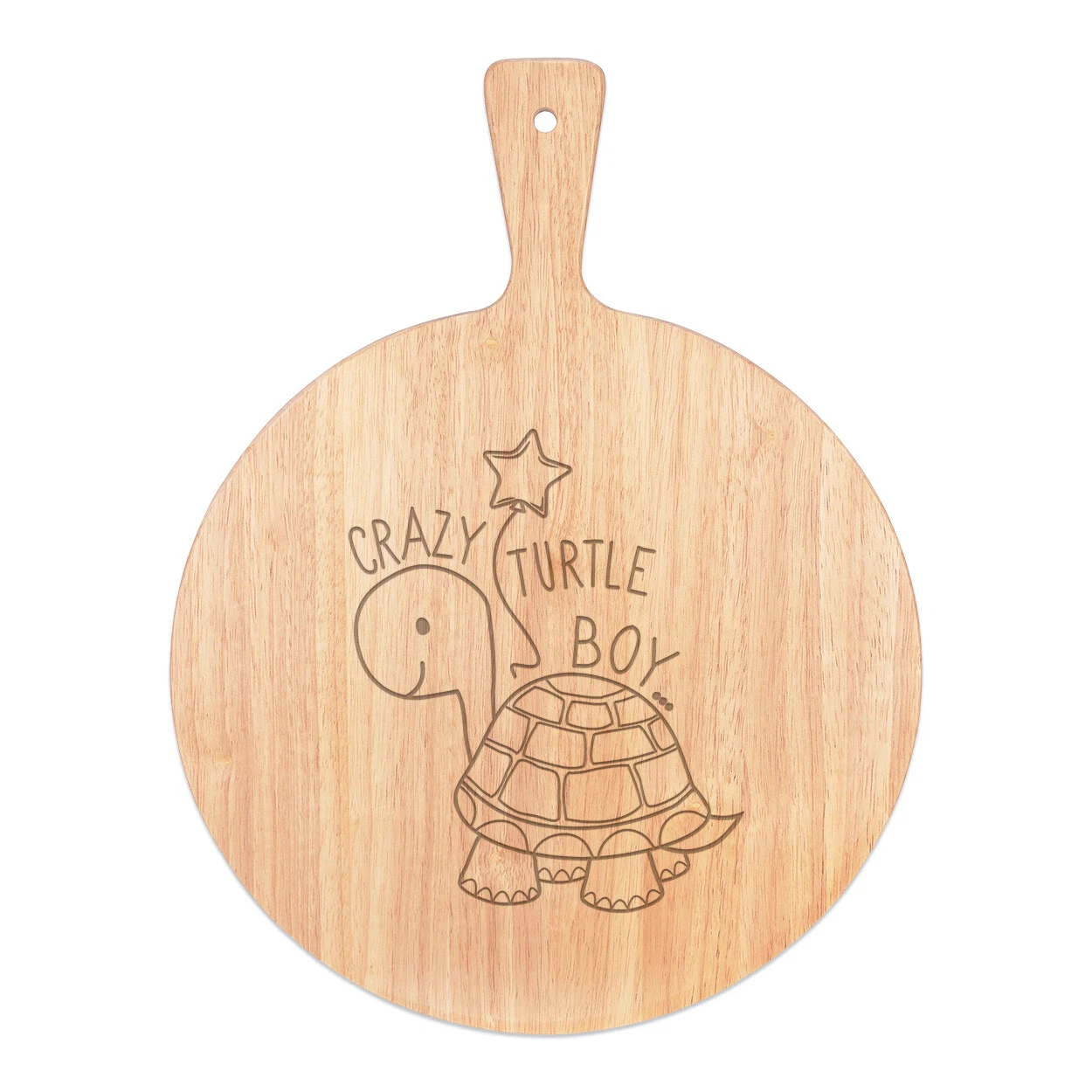 Crazy Turtle Boy Pizza Board Paddle Wooden Animal Son Childrens Kids Funny