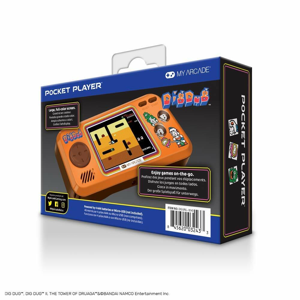 NEW dreamGEAR Pocket Player Portable 3Games Digdug,Digdug2 & The Tower of DRUAGA