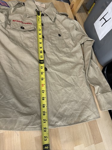 Boy Scouts Shirt Boys Uniform Youth Medium Boys Medium Long Sleeve Vintage - Picture 6 of 7