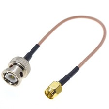 2Pcs BNC Male to SMA Male Plug Connector RG316 RF Coax Jumper Coaxial Cable