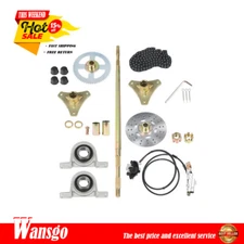 Drift Trike Go Kart Rear Live Axle Kit Sprocket Hub Brake Assembly Hub Chain New