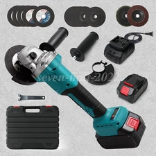 21V Cordless Angle Grinder Kit 9000RPM Power Tool Sander With Battery & Charge