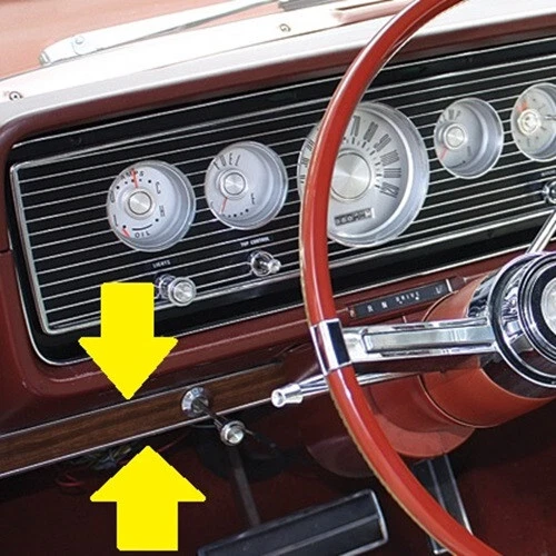 1966 MERCURY PARK LANE DASH TRIM -WOOD GRAIN PATTERN LEFT LOWER DASH 66