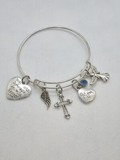 "You are always in my heart" Memorial Bracelet for loss of Mom Mother Sympathy