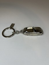 COACH Nickel Silver Convertible Car Keychain Key Ring FOB Silver NWOT