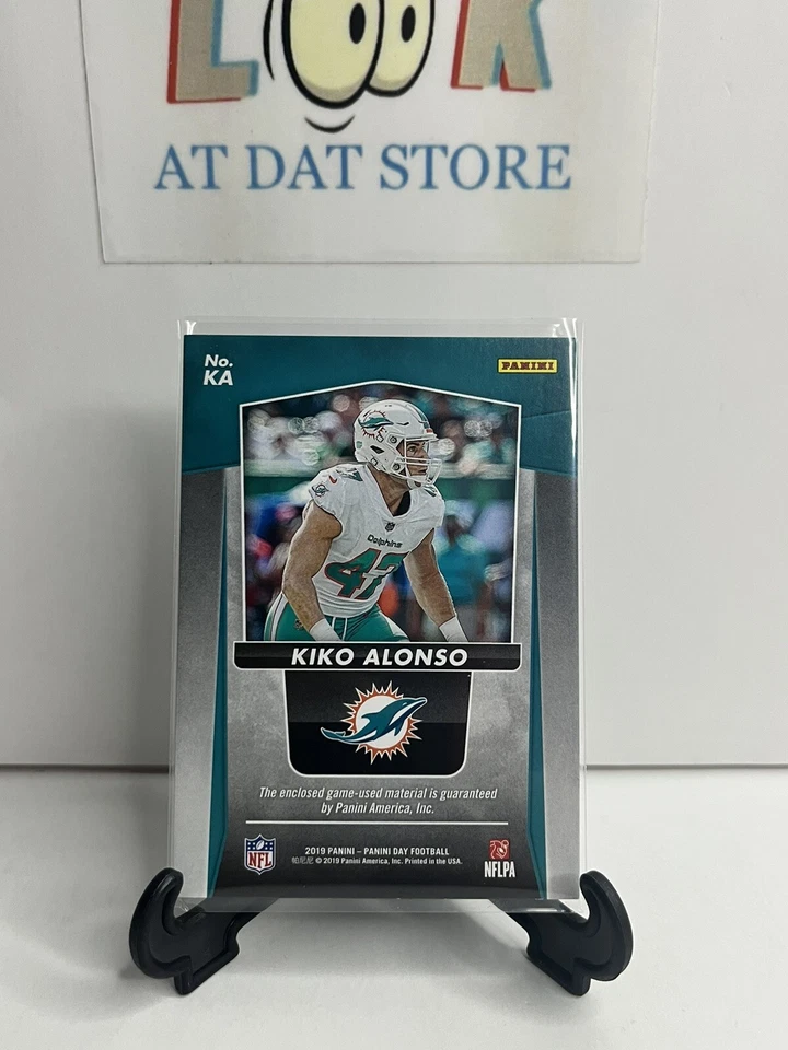 2019 Panini Kiko Alonso Day Game Used Materials Rainbow 30/50 - Image 2 of 2