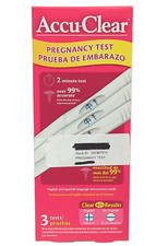 Accu-Clear 2 Minute 99 Accurate Pregnancy Test 3 Ct Box Exp. 2023