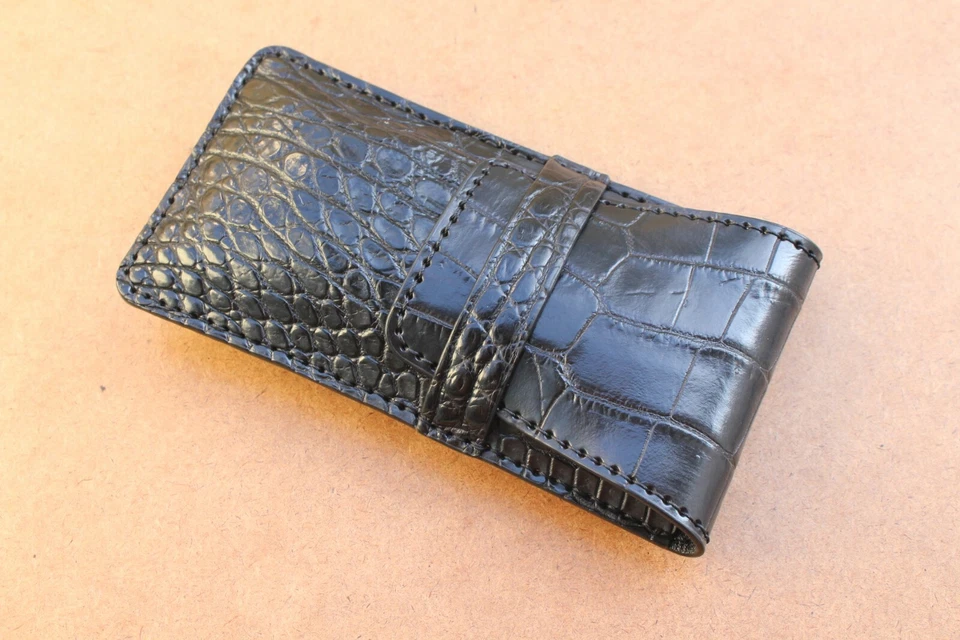 Bolsa de reloj hecha a mano bolsa de cuero genuino CROC estuche de almacenamiento de viaje Foto 2 de 4