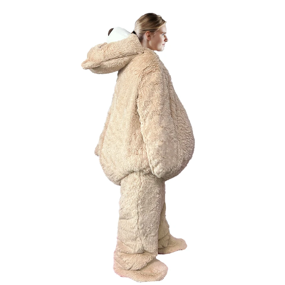 Disfraz de Oso, Disfraz de Mascota de Peluche para Adulto para Halloween, Fiesta de Cumpleaños, 82 pulgadas Foto 3 de 4