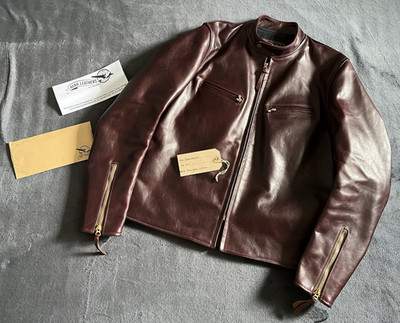 Aero Leather , Aero Board Racer Lederjacke Cordovan Herren Gr. 44