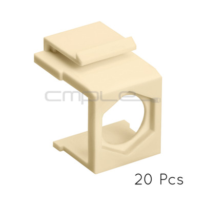 Blank Keystone Insert with Hole for Wall Plate RCA F BNC Connectors Ivory 200PCS