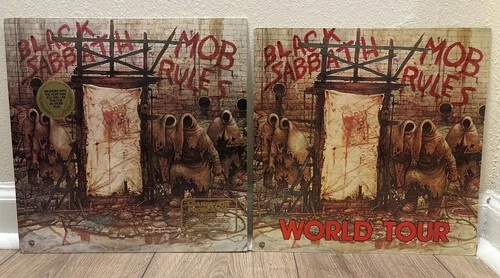 Black Sabbath Mob Rules NM Gold Stamp PROMO W/ TOUR PROGRAM BSK 3605