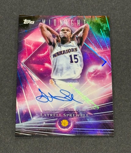 Latrell Sprewell – 2025-26 Topps Midnight Basketball · Dark Matter Autographs #DMA-LS Latrell Sprewell
