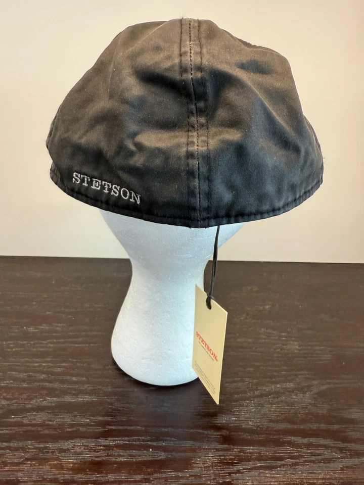 Sombrero Stetson Para Hombres Grande Gris Nivel Sarga Newsboy Gorra Plana Cabbie Retro Foto 4 de 4