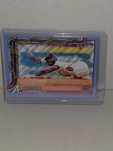 Michael Harris II [Glitter] #H107 2025 Topps Holiday card