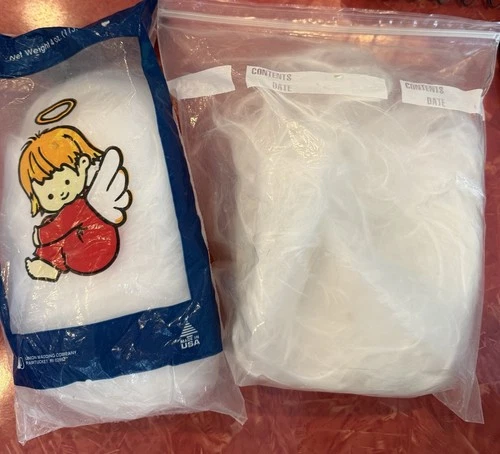 Vintage Lot Angel Hair Spun Glass Union Wadding Christmas