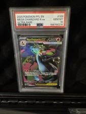 2025 POKEMON PFL EN-PHANTASMAL FLAMES ULTRA RARE #109 MEGA CHARIZARD X EX PSA 10